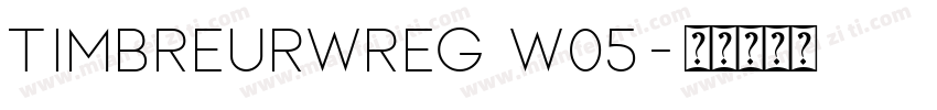 TimbreURWReg W05字体转换